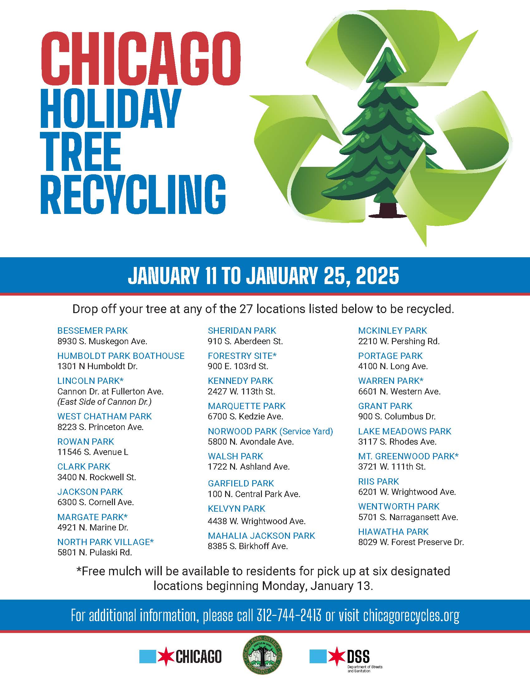 Holiday Tree Recycling English